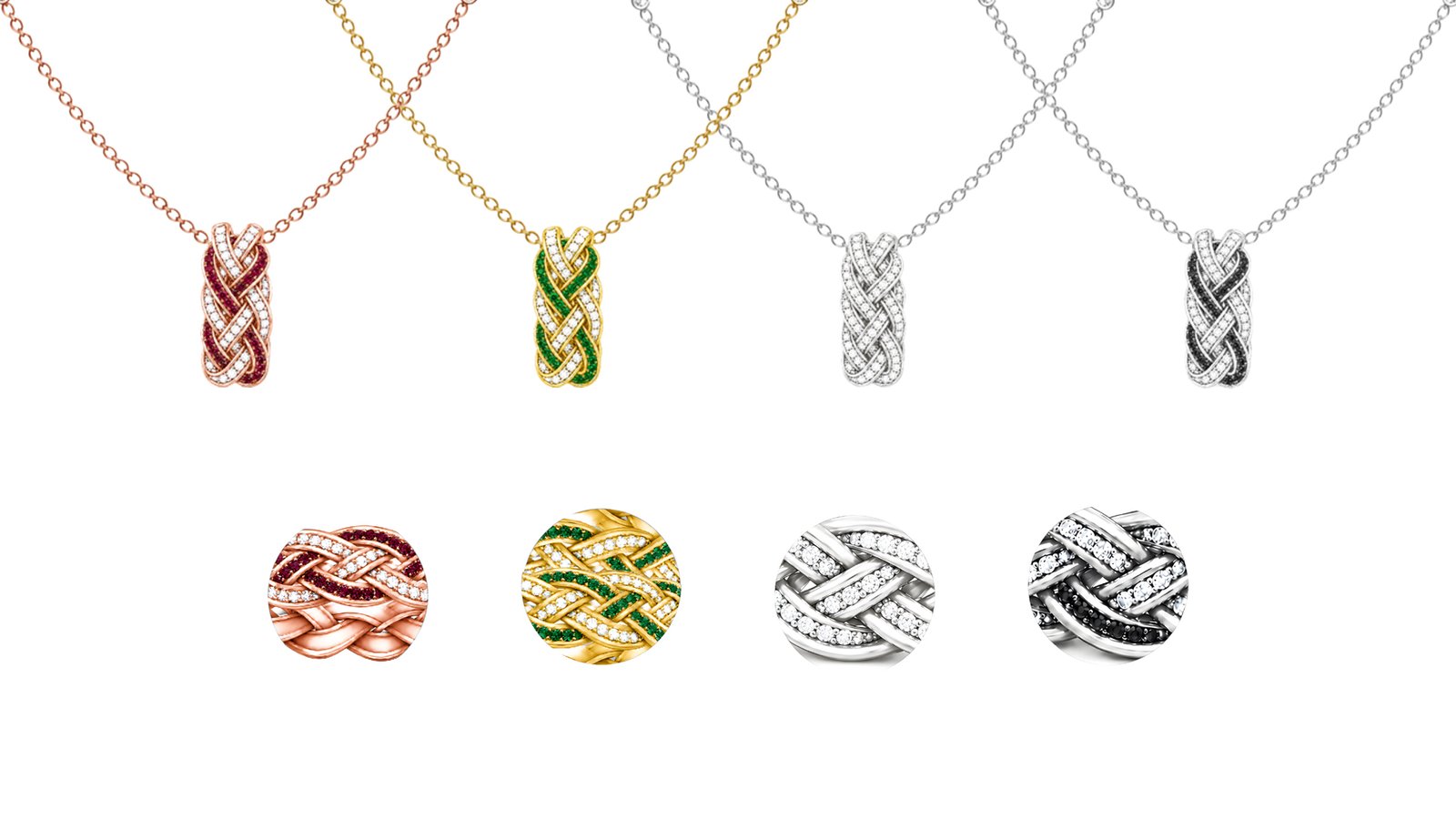 Four Sets Overview: Ruby, Emerald, White Diamond, Black Diamond